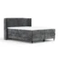 Maison de Reve Boxspringbett CARIZZO in Anthrazit, Liegefläche 140x200 cm – Bonellfederkern