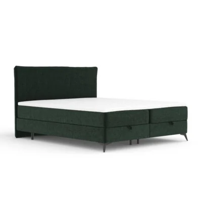 Maison de Reve Boxspringbett PERU in Dunkelgrün, Liegefläche 140x200 cm – Bonellfederkern