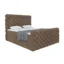 Meblini Boxspringbett DUKE in Braun, Liegefläche 120x200 cm – mit Bettkasten, Topperhöhe 5 cm