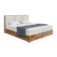 Meblini Boxspringbett LOFTY 2 in Creme, Liegefläche 120x200 cm – mit Bettkasten, Topperhöhe 5 cm