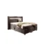 Meblini Boxspringbett SANTORE in Braun, Liegefläche 120x200 cm – Taschenfederkern