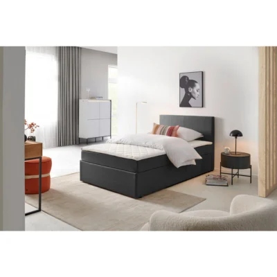 P & B Boxspringbett BOXBETT (120 in Grau, Liegefläche 120x200 cm – Bonellfederkern