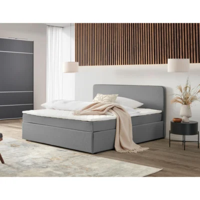 P & B Boxspringbett BOXSPRINGBETT 160 in Grau, Liegefläche 160x200 cm – Bonellfederkern
