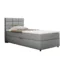 Panda Möbel Boxspringbett REVE in Hellgrau, Liegefläche 100x200 cm – Taschenfederkern
