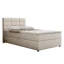 Panda Möbel Boxspringbett REVE in Beige, Liegefläche 120x200 cm – Taschenfederkern