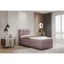 Panda Möbel Boxspringbett REVE in Rosa, Liegefläche 90x200 cm – Taschenfederkern