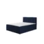 Ravio Boxspringbett TORONTO in Dunkelblau, Liegefläche 140x200 cm – mit Bettkasten, Bonellfederkern