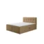 Ravio Boxspringbett TORONTO in Hellbraun, Liegefläche 140x200 cm – mit Bettkasten, Bonellfederkern