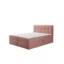 Ravio Boxspringbett TORONTO in Rosa, Liegefläche 140x200 cm – mit Bettkasten, Bonellfederkern