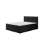 Ravio Boxspringbett TORONTO in Schwarz, Liegefläche 140x200 cm – mit Bettkasten, Bonellfederkern