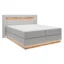 Selsey Boxspringbett OSKI in Hellgrau, Liegefläche 140x200 cm – Bonellfederkern