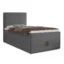 Sofnet Boxspringbett MOLLO MINI in Dunkelgrau, Liegefläche 80x200 cm – mit Bettkasten, Bonellfederkern