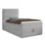 Sofnet Boxspringbett MOLLO MINI in Grau, Liegefläche 80x200 cm – mit Bettkasten, Bonellfederkern