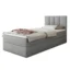 Sofnet Boxspringbett STAR MINI in Grau, Liegefläche 80x200 cm – mit Bettkasten, Bonellfederkern