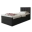 Sofnet Boxspringbett STAR MINI in Schwarz, Liegefläche 80x200 cm – mit Bettkasten, Bonellfederkern
