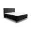 VENASI MÖBEL Boxspringbett CIMONE in Schwarz, Liegefläche 140x200 cm – mit Bettkasten, Bonellfederkern