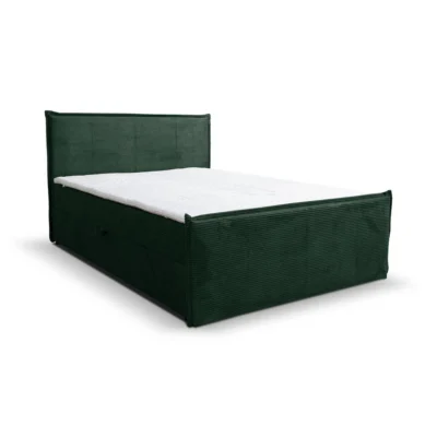 VENASI MÖBEL Boxspringbett VANESSA in Grün, Liegefläche 140x200 cm – mit Bettkasten, Bonellfederkern