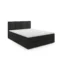 VLR BEDS Boxspringbett OSLO 160 in Dunkelgrau, Liegefläche 160x200 cm – mit Bettkasten, Bonellfederkern