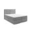 VLR BEDS Boxspringbett PALERMO in Grau, Liegefläche 120x200 cm – mit Bettkasten, Bonellfederkern