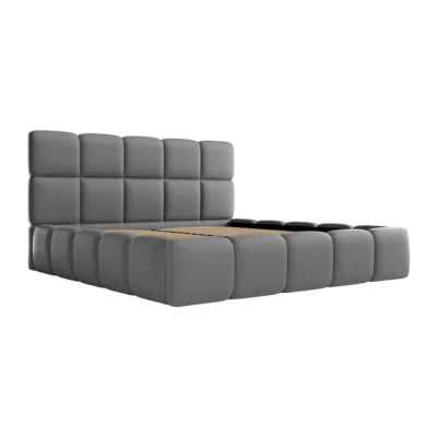 Vente - Unique Boxspringbett DAMADO in Grau, Liegefläche 221x170 cm – mit Bettkasten