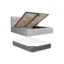 Vente - Unique Boxspringbett OH in Hellgrau, Liegefläche 224x190 cm – mit Bettkasten, Taschenfederkern