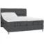 Voleo Boxspringbett VOLEO in Anthrazit, Liegefläche 160x200 cm – Taschenfederkern, Topperhöhe 6 cm