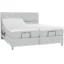 Voleo Boxspringbett VOLEO in Hellgrau, Liegefläche 180x200 cm – Taschenfederkern, Topperhöhe 6 cm