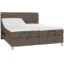 Voleo Boxspringbett VOLEO in Braun, Liegefläche 200x200 cm – Taschenfederkern, Topperhöhe 6 cm