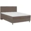 Welnova Boxspringbett BOXHÖHE in Braun, Liegefläche 140x200 cm – mit Bettkasten, Bonellfederkern