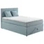 Welnova Boxspringbett BOXHÖHE in Hellblau, Liegefläche 90x200 cm – mit Bettkasten, Bonellfederkern