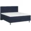 Welnova Boxspringbett WELNOVA in Dunkelblau, Liegefläche 140x200 cm – Taschenfederkern, Topperhöhe 6 cm
