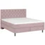 Welnova Boxspringbett WELNOVA in Rosa, Liegefläche 140x200 cm – Taschenfederkern, Topperhöhe 6 cm