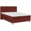 Welnova Boxspringbett WELNOVA in Weinrot, Liegefläche 140x200 cm – Taschenfederkern, Topperhöhe 6 cm