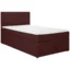 Welnova Boxspringbett WELNOVA in Dunkelrot, Liegefläche 90x200 cm – Taschenfederkern, Topperhöhe 6 cm