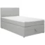 Welnova Boxspringbett WELNOVA in Hellgrau, Liegefläche 90x200 cm – Taschenfederkern, Topperhöhe 6 cm