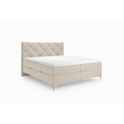 XXXLutz Boxspringbett ANMUT in Beige, Liegefläche 160x200 cm – mit Bettkasten, Taschenfederkern