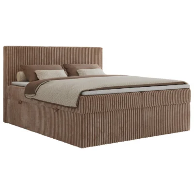 XXXLutz Boxspringbett TILIANO in Braun, Liegefläche 160x200 cm – mit Bettkasten