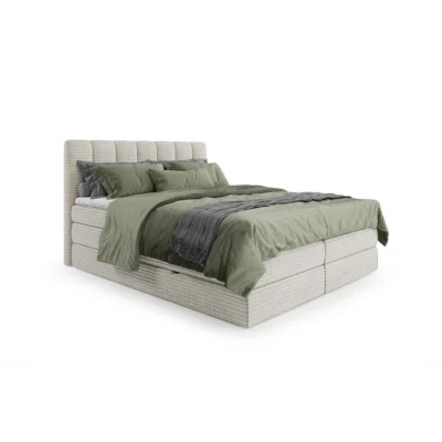 XXXLutz Boxspringbett TRAUM in Beige, Liegefläche 160x200 cm – mit Bettkasten, Taschenfederkern