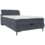 Xora Boxspringbett XORA in Anthrazit, Liegefläche 120x200 cm – mit Bettkasten, Bonellfederkern