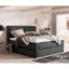 home24 Boxspringbett KINX in Anthrazit, Liegefläche 140x200 cm – Taschenfederkern, Topperhöhe 8 cm