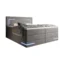 wonello Boxspringbett DETROIT in Anthrazit, Liegefläche 160x200 cm – mit Bettkasten, Taschenfederkern