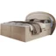 wonello Boxspringbett ORION in Beige, Liegefläche 160x200 cm – mit Bettkasten, Bonellfederkern