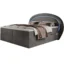 wonello Boxspringbett ORION in Grau, Liegefläche 160x200 cm – mit Bettkasten, Bonellfederkern