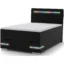wonello Boxspringbett TEXAS in Schwarz, Liegefläche 90x200 cm – mit Bettkasten, Bonellfederkern